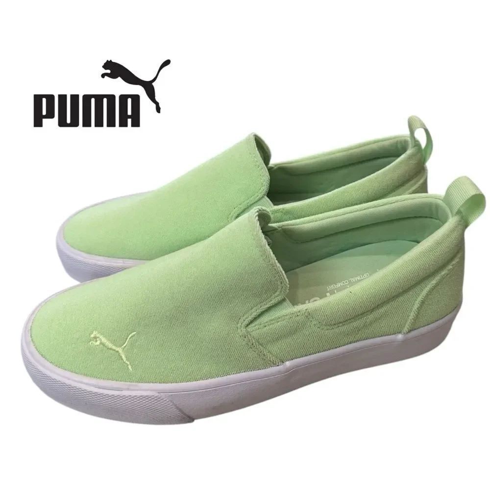 Puma Women’s Bari Terry Slip-on Fresh Mint Green Loafers Sneakers 7.5